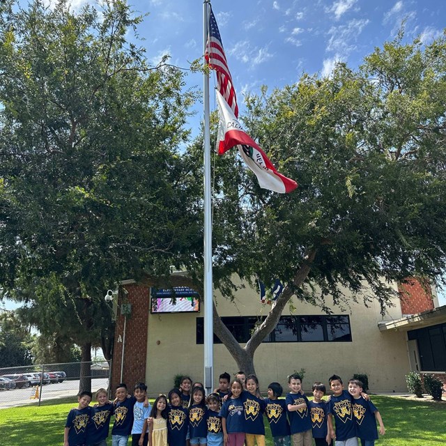 First Graders in their Spirit Shirts